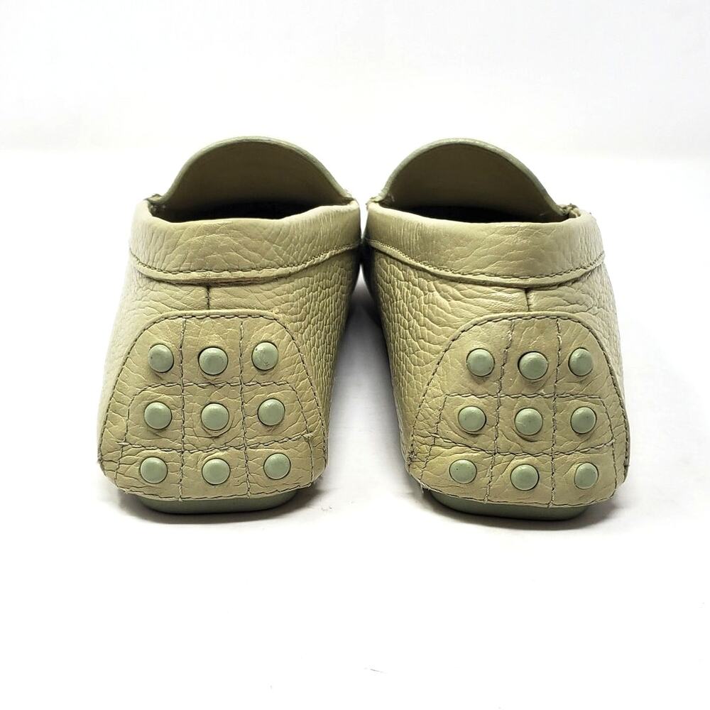 Tory Burch Everly Driver Tumbled Leather Slip On Loafer Sage Green 85159 Sz 6.5 - Picture 6 of 9